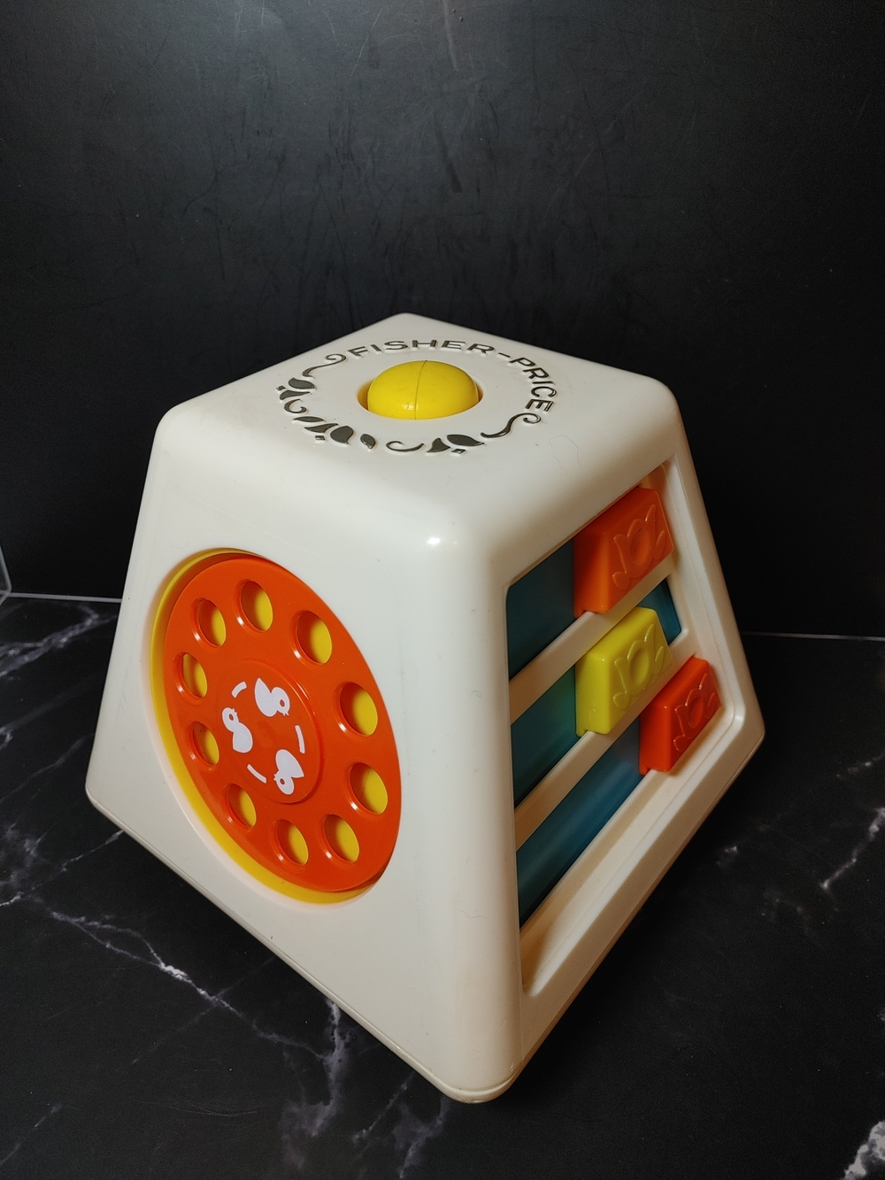 Fisher-Price Vintage 1978 Turn and Learn Busy Box Baby's Toy